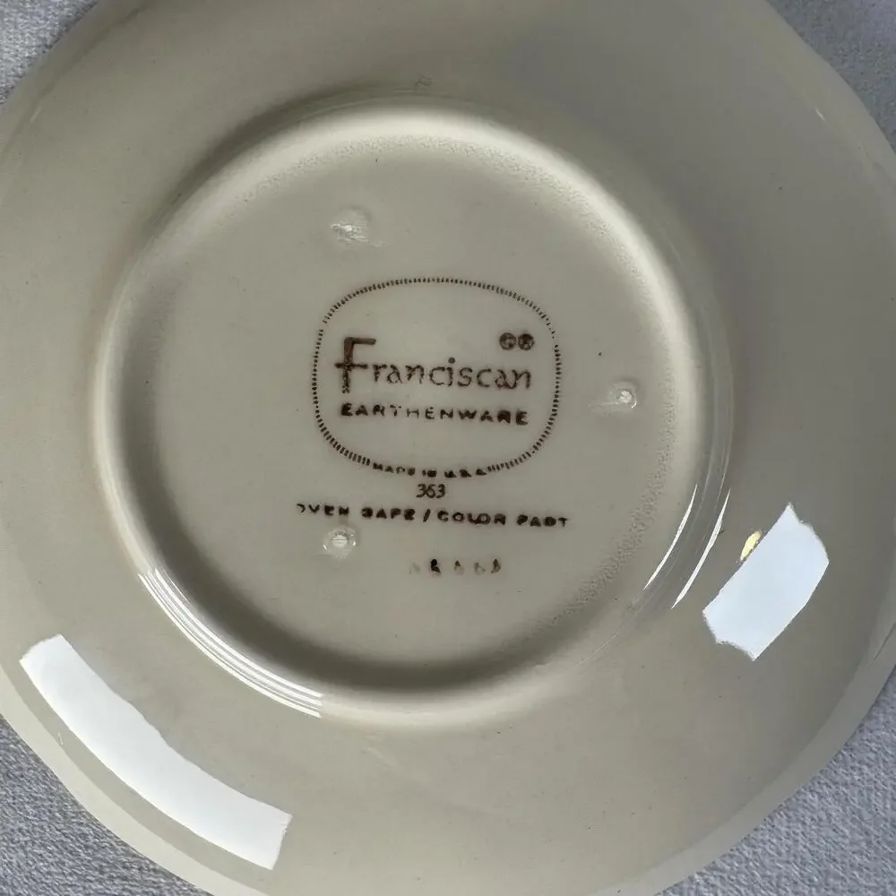 4 Franciscan Desert Rose Cups and Saucers